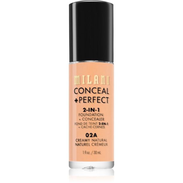 Milani Conceal + Perfect 2-in-1 Foundation And Concealer фон дьо тен 02A Creamy Narural 30 мл.