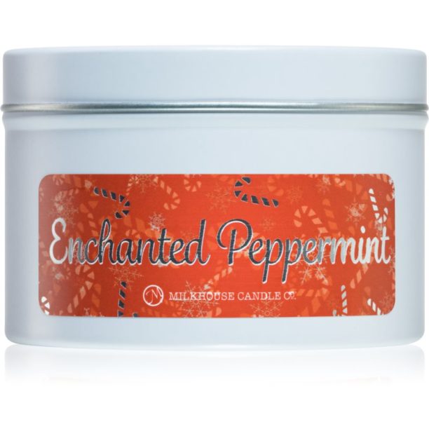 Milkhouse Candle Co. Christmas Enchanted Peppermint ароматна свещ в кутия 141 гр.