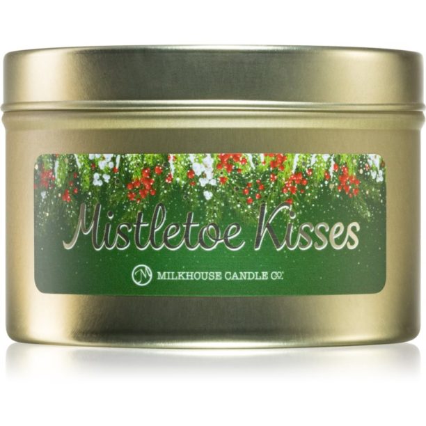 Milkhouse Candle Co. Christmas Mistletoe Kisses ароматна свещ в кутия 141 гр.