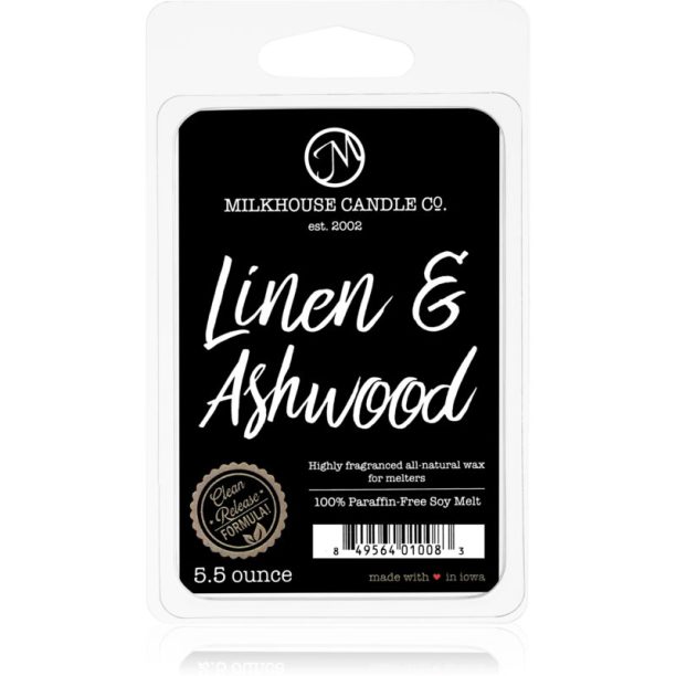 Milkhouse Candle Co. Creamery Linen & Ashwood восък за арома-лампа 155 гр.