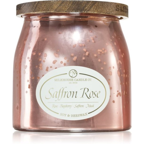 Milkhouse Candle Co. Creamery Saffron & Rose ароматна свещ Butter Jar 454 гр.