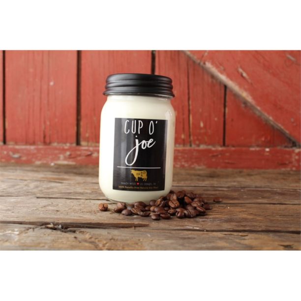 Milkhouse Candle Co. Farmhouse Cup O' Joe ароматна свещ  Mason Jar 368 гр. на ниска цена