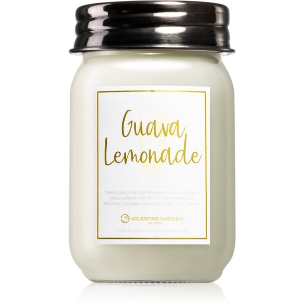 Milkhouse Candle Co. Farmhouse Guava Lemonade ароматна свещ Mason Jar 369 гр.