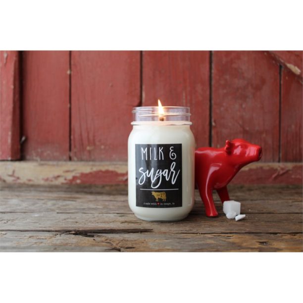 Milkhouse Candle Co. Farmhouse Milk & Sugar ароматна свещ  Mason Jar 368 гр. на ниска цена