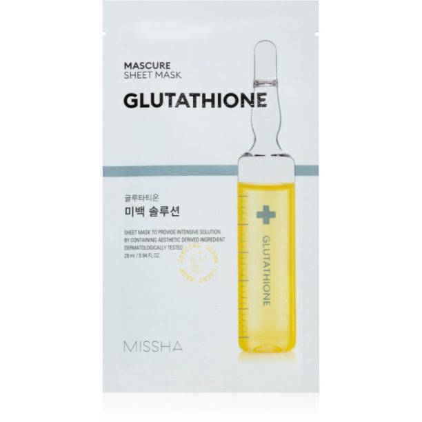 Missha Mascure Glutathione озаряваща платнена маска 28 мл.