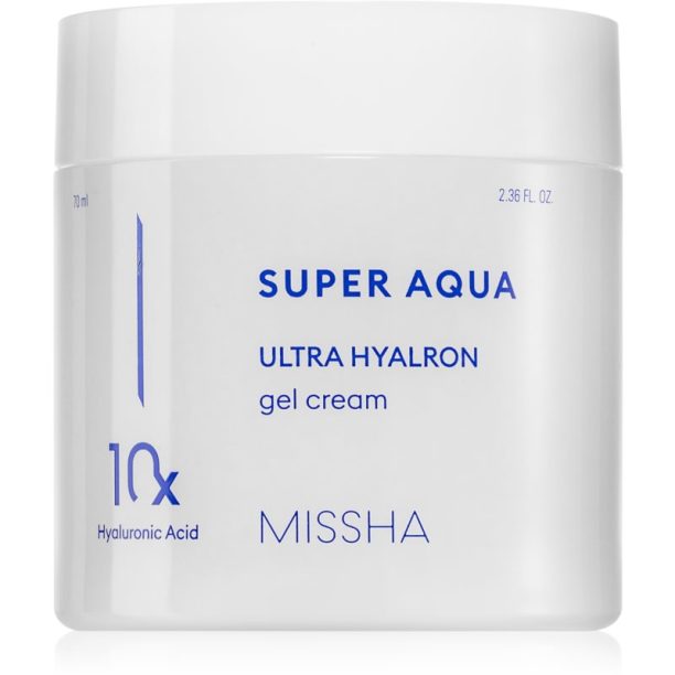 Missha Super Aqua 10 Hyaluronic Acid лек хидратиращ крем-гел за чувствителна и нетолерантна кожа 70 мл.