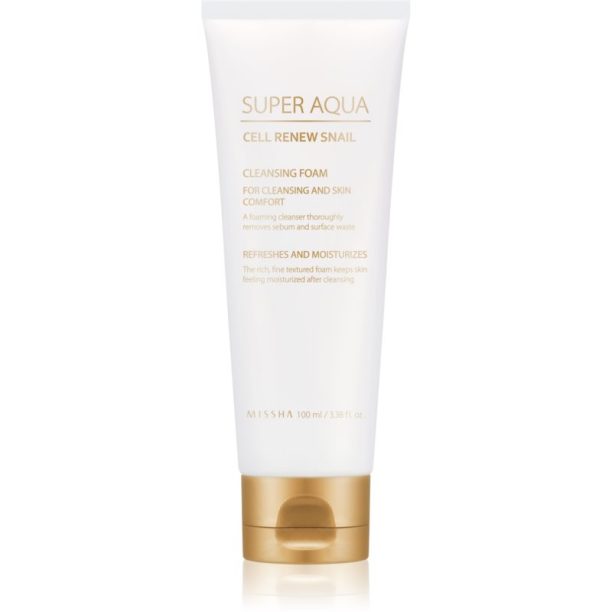 Missha Super Aqua Cell Renew Snail почистваща пяна  с екстракт от охлюв 100 мл.