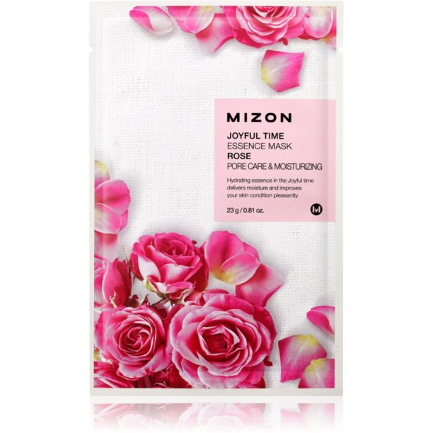 Mizon Joyful Time Rose хидратираща платнена маска за стягане на порите 23 гр.