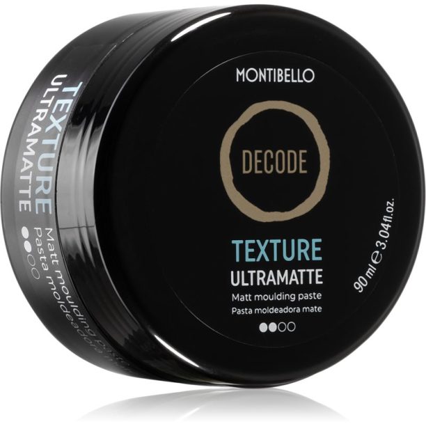 Montibello Decode Texture Ultramatte безцветна стилизираща паста със средно силна фиксация за матиране 90 мл.