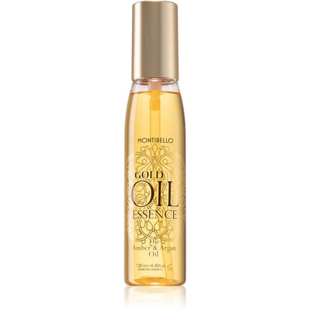 Montibello Gold Oil Amber & Argan Oil регенериращо и защитно масло за увредена коса и цъфтящи краища с арганово масло 130 мл.