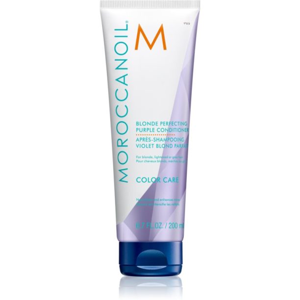 Moroccanoil Color Care лилав балсам за блонд коса и коса с кичури 200 мл.