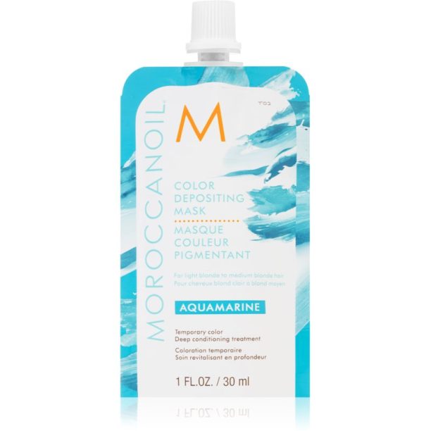 Moroccanoil Color Depositing нежна подхранваща маска без перманентни цветови пигменти Aquamarine 30 мл. на ниска цена