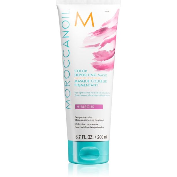 Moroccanoil Color Depositing нежна подхранваща маска без перманентни цветови пигменти Hibiscus 200 мл. на ниска цена