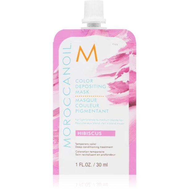 Moroccanoil Color Depositing нежна подхранваща маска без перманентни цветови пигменти Hibiscus 30 мл. на ниска цена