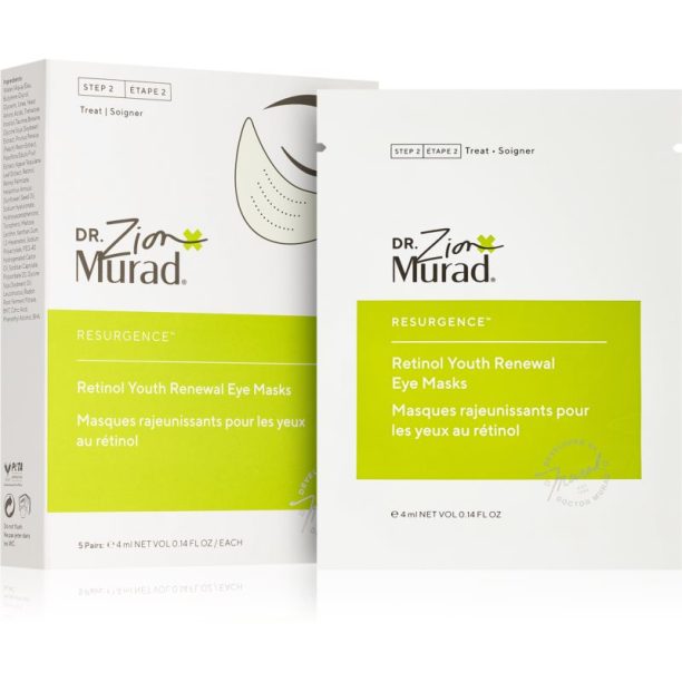 Murad Dr. Zion x Murad маска за очи под формата на лепенка с ретинол 5 бр.