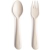 Mushie Fork and Spoon Set прибор Ivory 2 бр.