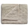 Mushie Knitted Pointelle Baby Blanket плетени одеяла за деца Beige 80 x 100cm 1 бр. на ниска цена