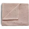 Mushie Knitted Pointelle Baby Blanket плетени одеяла за деца Blush 80 x 100cm 1 бр.