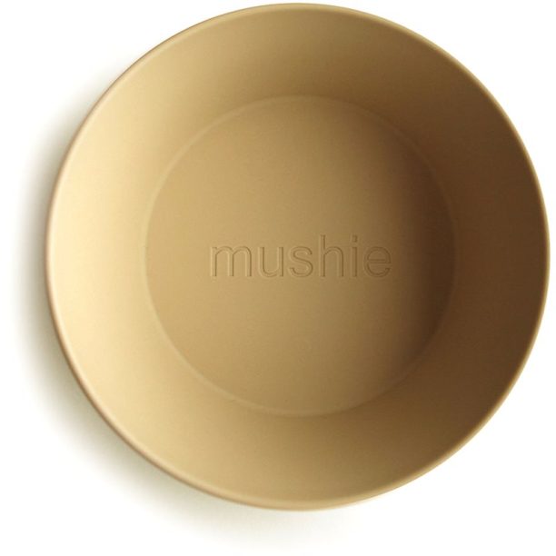 Mushie Round Dinnerware Bowl купичка Mustard 2 бр.