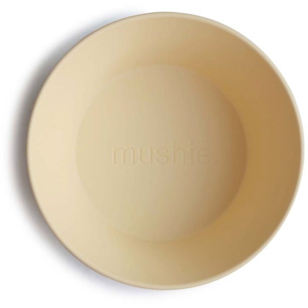 Mushie Round Dinnerware Bowl купичка Pale Daffodil 2 бр. на ниска цена