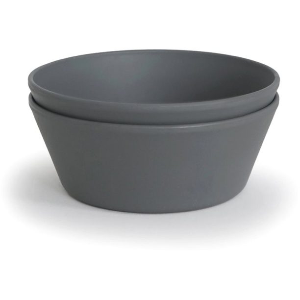 Mushie Round Dinnerware Bowl купичка Smoke 2 бр. на ниска цена