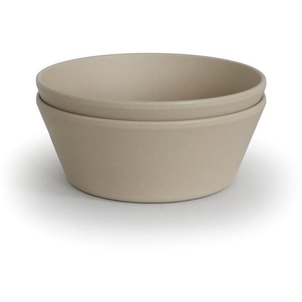 Mushie Round Dinnerware Bowl купичка Vanilla 2 бр. на ниска цена