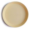 Mushie Round Dinnerware Plates чиния Pale Daffodil 2 бр. на ниска цена