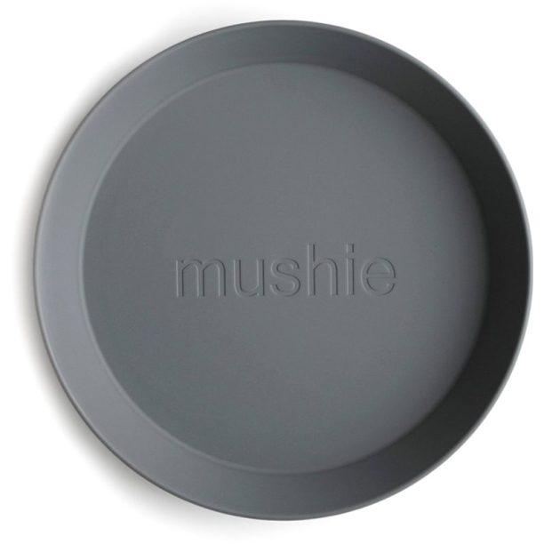 Mushie Round Dinnerware Plates чиния Smoke 2 бр.