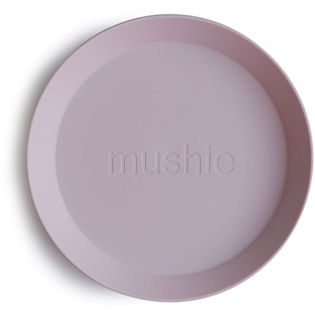 Mushie Round Dinnerware Plates чиния Soft Lilac 1 бр. на ниска цена