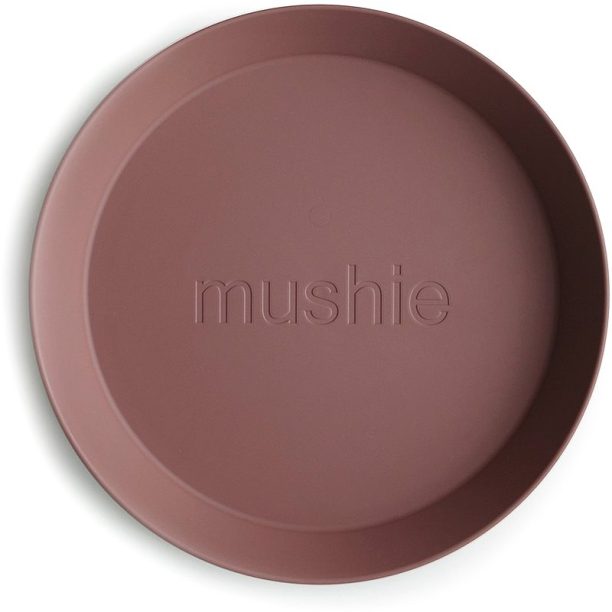 Mushie Round Dinnerware Plates чиния Woodchuck 2 бр. на ниска цена