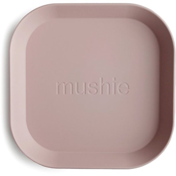 Mushie Square Dinnerware Plates чиния Blush 2 бр.