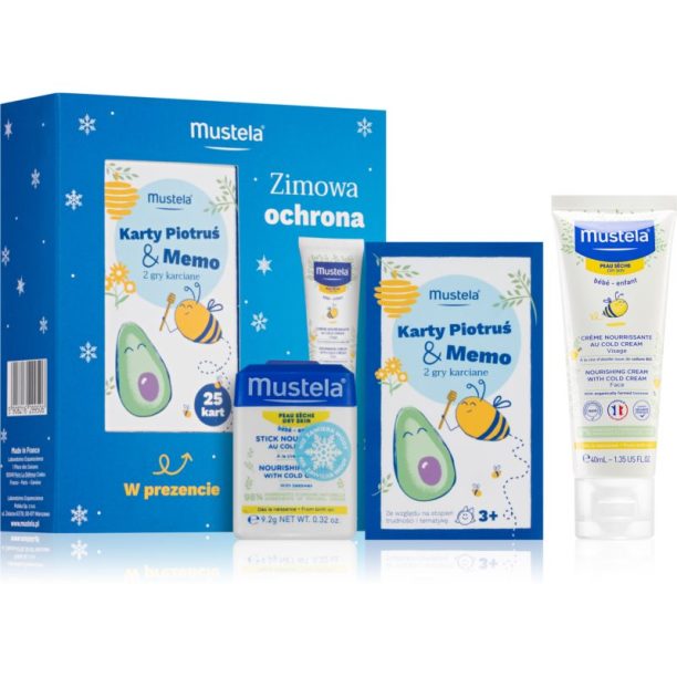 Mustela Bébé Dry Skin Winter Protection подаръчен комплект (за деца от раждането им)