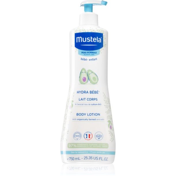 Mustela Bébé Hydra Bébé хидратиращо мляко за тяло за детска кожа 750 мл.