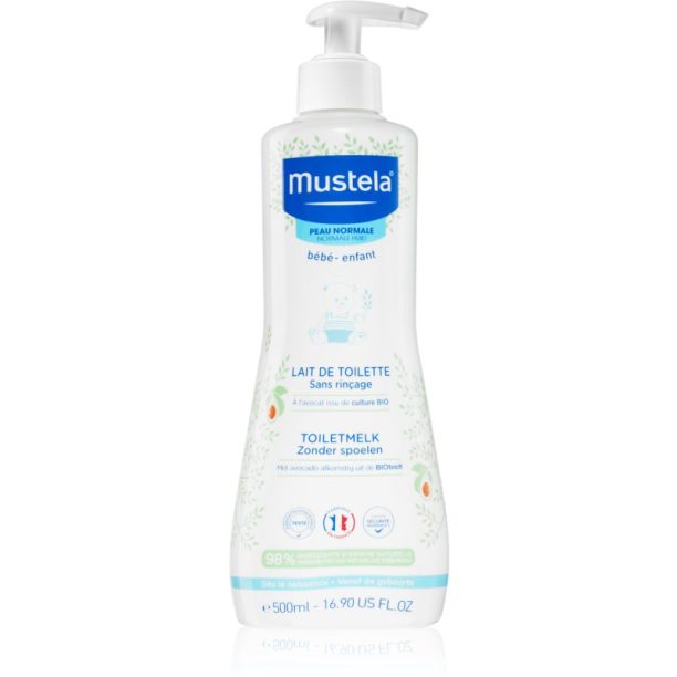 Mustela Bébé No Rinse Cleansing Milk почистващо мляко за деца от раждането им 500 мл.