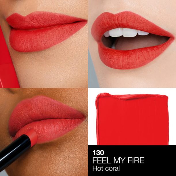 NARS POWERMATTE LIPSTICK дълготрайно червило с матиращ ефект цвят Feel My Fire 1