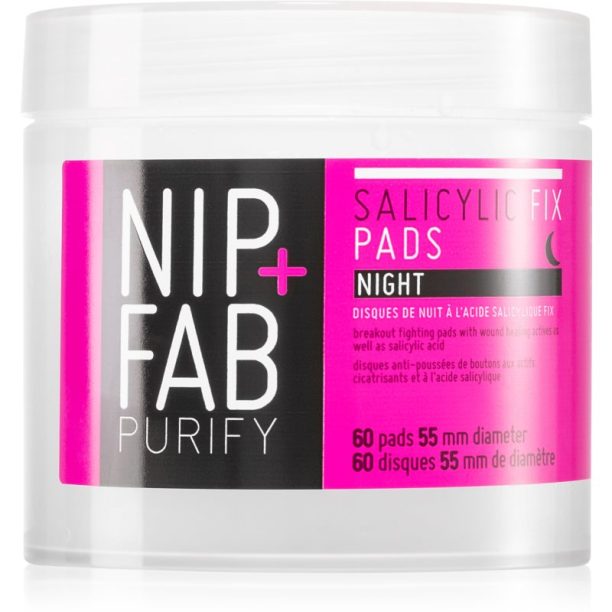 NIP+FAB Salicylic Fix почистващи тампони за нощ 60 бр. на ниска цена