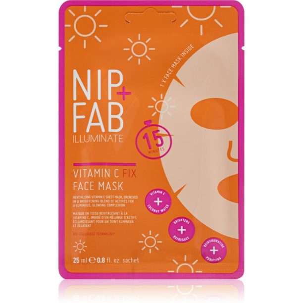 NIP+FAB Vitamin C Fix платнена маска за лице 25 мл.