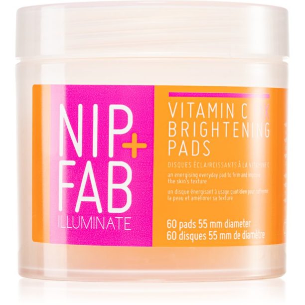 NIP+FAB Vitamin C Fix почистващи тампони за озаряване на лицето 60 бр. на ниска цена