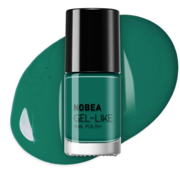 NOBEA Day-to-Day Gel-like Nail Polish лак за нокти с гел ефект цвят #N65 Emerald green 6 мл. купи на топ цена