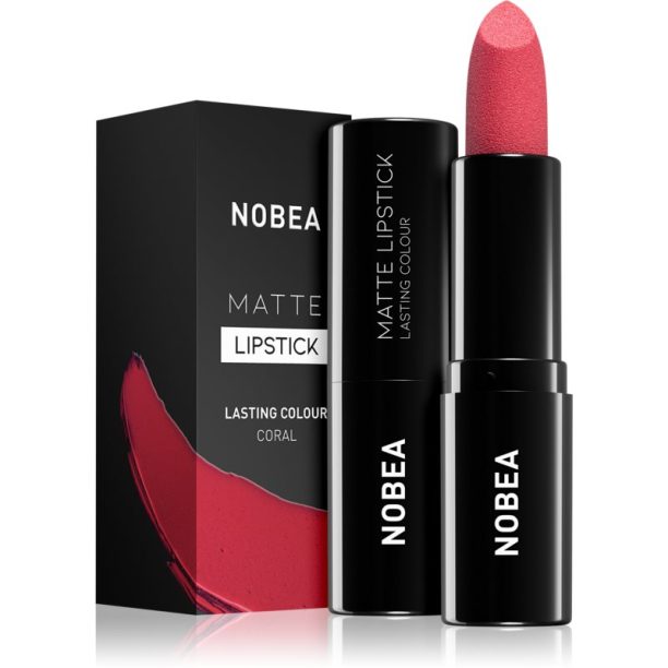 NOBEA Day-to-Day Matte Lipstick матиращо червило цвят Coral #M17 3 гр. на ниска цена