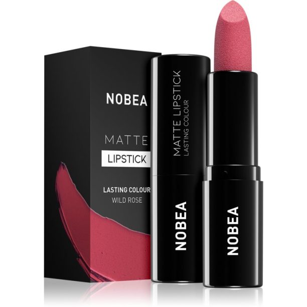 NOBEA Day-to-Day Matte Lipstick матиращо червило цвят Wild rose #M18 3 гр. на ниска цена