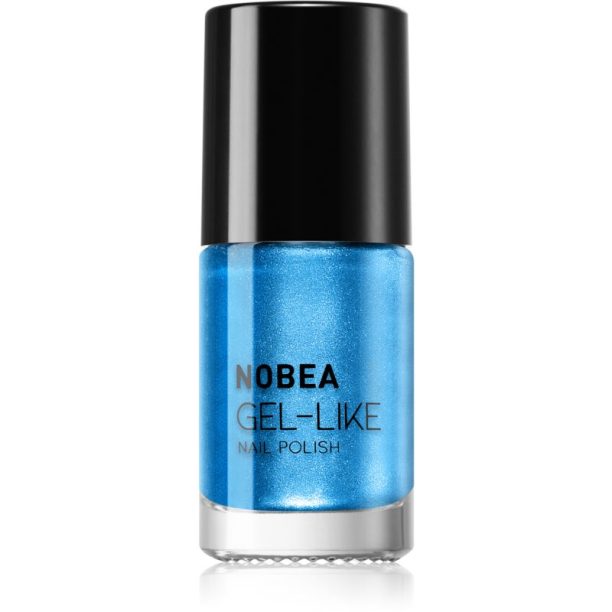 NOBEA Metal Gel-like Nail Polish лак за нокти с гел ефект цвят Atomic blue N#75 6 мл.