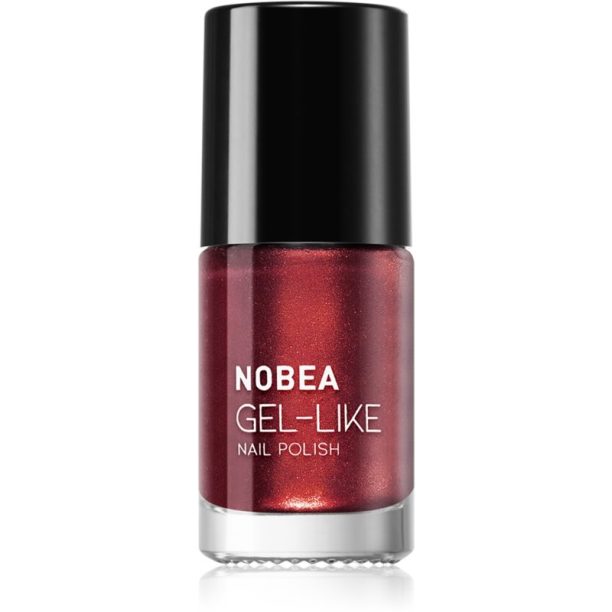 NOBEA Metal Gel-like Nail Polish лак за нокти с гел ефект цвят Polish Ruby 6 мл.