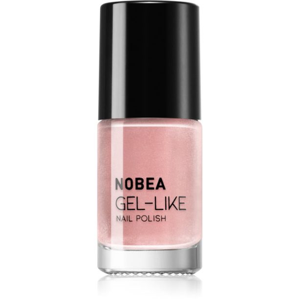 NOBEA Metal Gel-like Nail Polish лак за нокти с гел ефект цвят Shimmer pink N#77 6 мл.