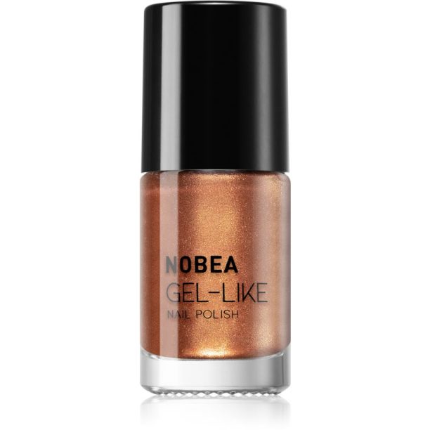 NOBEA Metal Gel-like Nail Polish лак за нокти с гел ефект цвят copper #N40 6 мл.