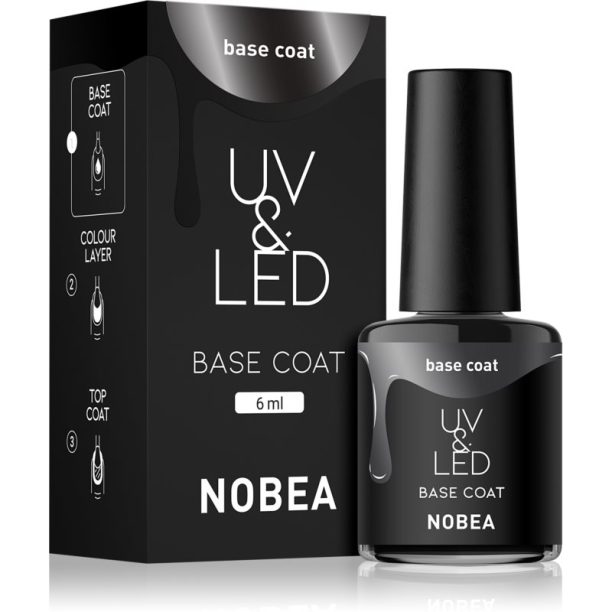 NOBEA UV & LED Base Coat базов лак за нокти с използване на UV/LED лампа бляскав 6 мл. на ниска цена