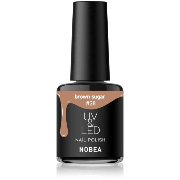 NOBEA UV & LED Nail Polish гел лак за нокти с използване на UV/LED лампа бляскав цвят Brown sugar #38 6 мл. на ниска цена