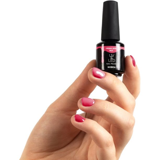 NOBEA UV & LED Nail Polish гел лак за нокти с използване на UV/LED лампа бляскав цвят Calypso pink #23 6 мл. купи на топ цена