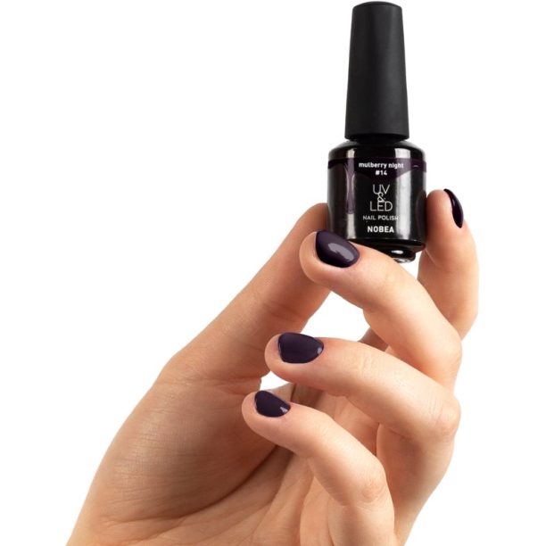 NOBEA UV & LED Nail Polish гел лак за нокти с използване на UV/LED лампа бляскав цвят Mulberry night #14 6 мл. купи на топ цена