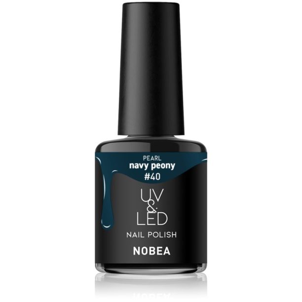 NOBEA UV & LED Nail Polish гел лак за нокти с използване на UV/LED лампа бляскав цвят Navy peon #40 6 мл. на ниска цена